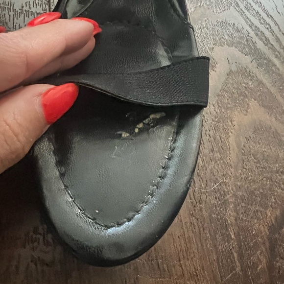 Charles David black and leopard print wedges - Picture 4 of 5